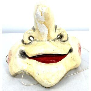 Masque Arrayed Hand Crafted Paper Mache Mask Clown Half Mask